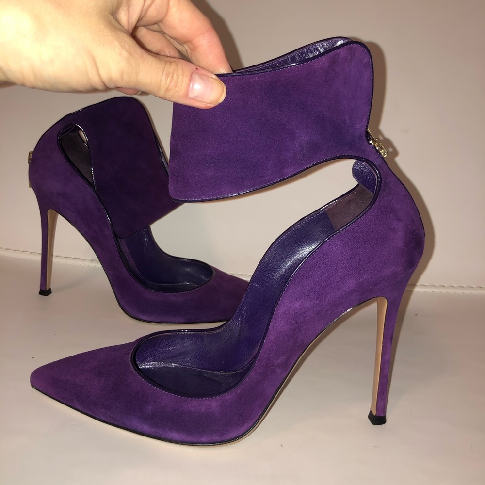 Gianvito Rossi Purple Suede Heels Size $39 $1295